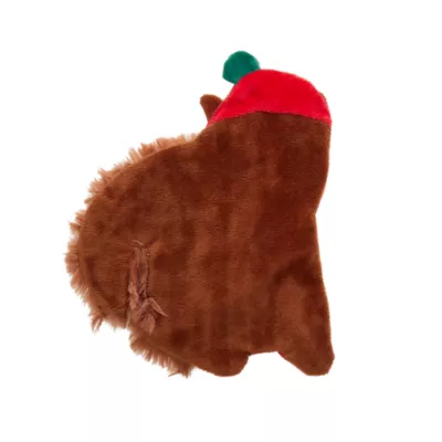 Product Merry & Bright Squirrel Flattie Dog Toy