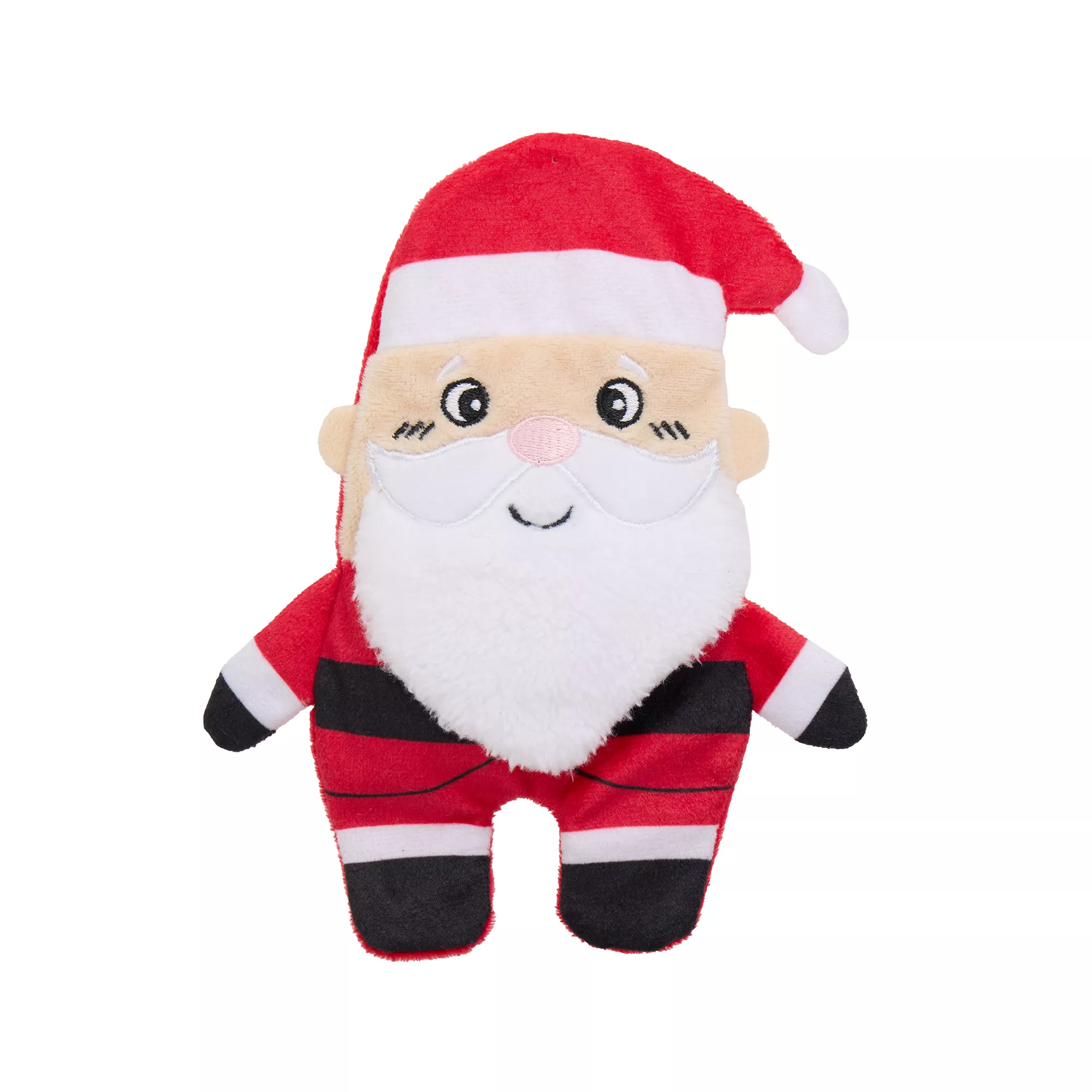 Merry & Bright Santa Flattie Dog Toy