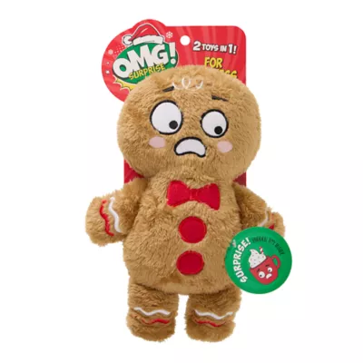 Product OMG Surprise For Goodness Bakes Gingerbread Man Dog Toy