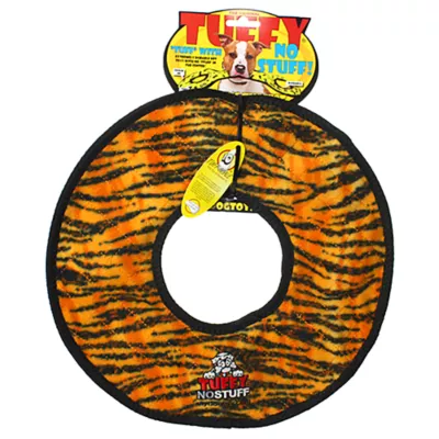 Product TUFFY® No Stuff Mega Ringer Tiger-Striped Dog Toy