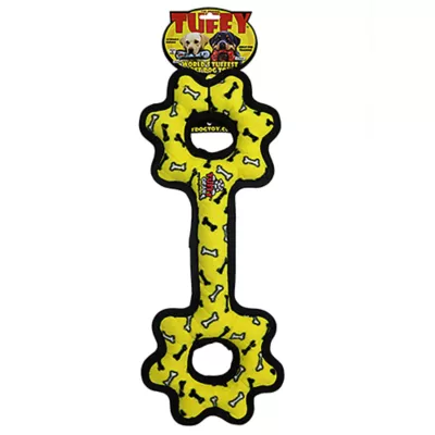 Product TUFFY® Ultimate Tug-O-Gear Yellow Bone Dog Toy