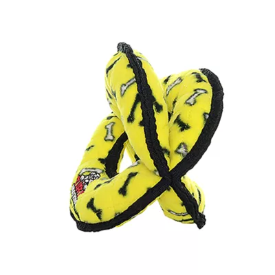 Product TUFFY® Ultimate 4-Way Ring Yellow Bone Dog Toy