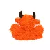 MIGHTY JR Microfiber Ball Bull Orange Dog Toy image thumbnail 3
