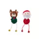 Product Merry & Bright Santa & Reindeer Plush Cat Toys 2 Count