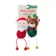 Product Merry & Bright Santa & Reindeer Plush Cat Toys 2 Count