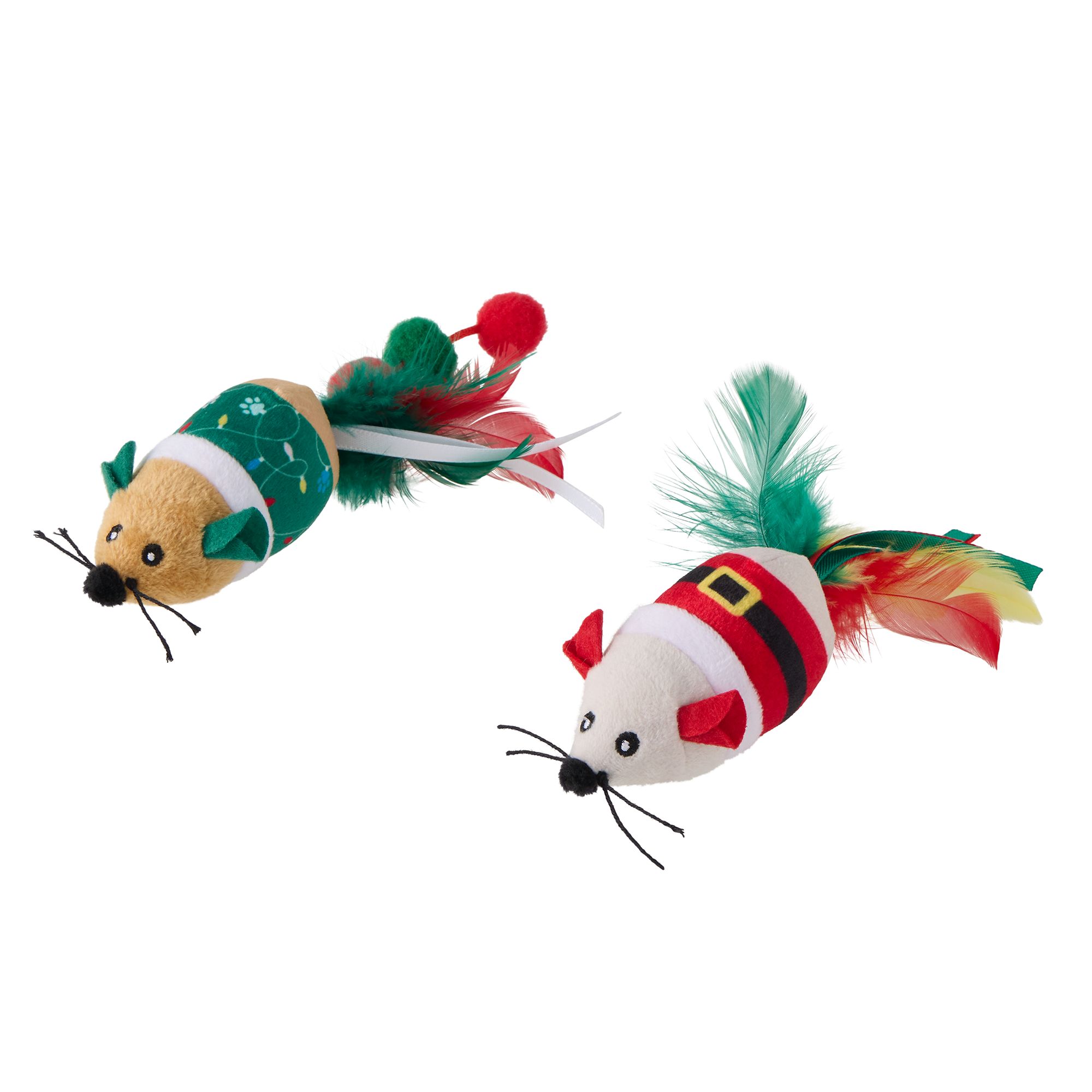 Merry Bright Elf Mice Cat Toys 2 Count