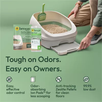Purina® Tidy Cats Breeze Extra Strength Ion Pads & Zeolite Litter Pellet Bundle, Clean Lemon Scent - Image 9