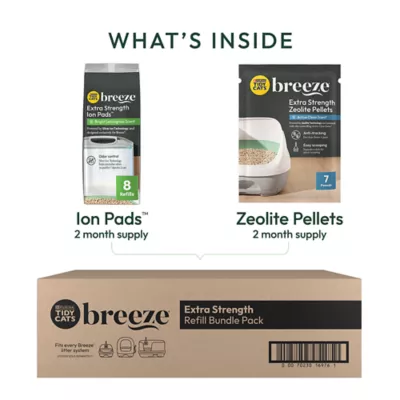 Purina® Tidy Cats Breeze Extra Strength Ion Pads & Zeolite Litter Pellet Bundle, Clean Lemon Scent - Image 10
