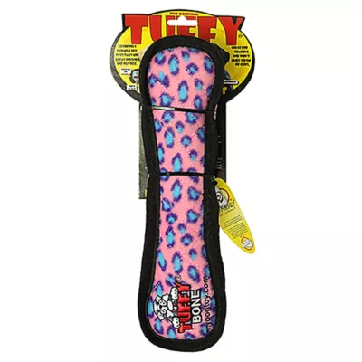 Product TUFFY® Ultimate Bone Pink Leopard Dog Toy