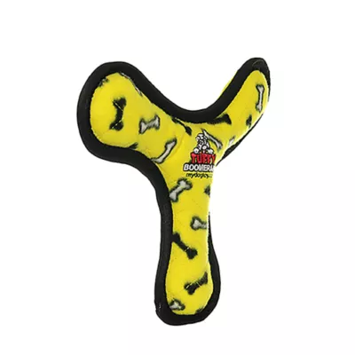 Product TUFFY® Ultimate Boomerang Yellow Bone Dog Toy