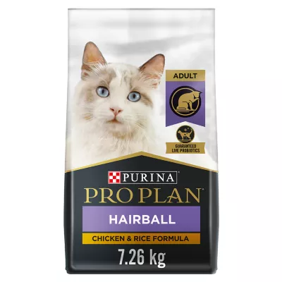 Purina Pro Plan Hairball Management Adult Cat Food Chicken Rice