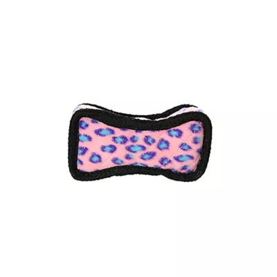 Product TUFFY® JR Thick Bone Pink Leopard Dog Toy