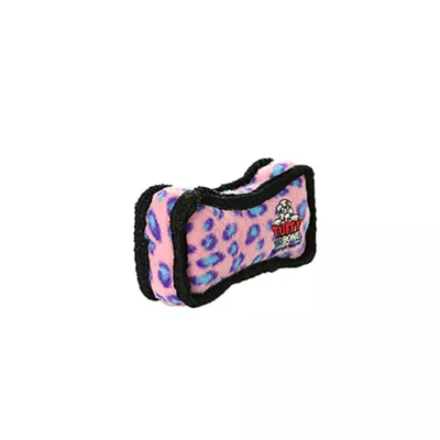 Product TUFFY® JR Thick Bone Pink Leopard Dog Toy