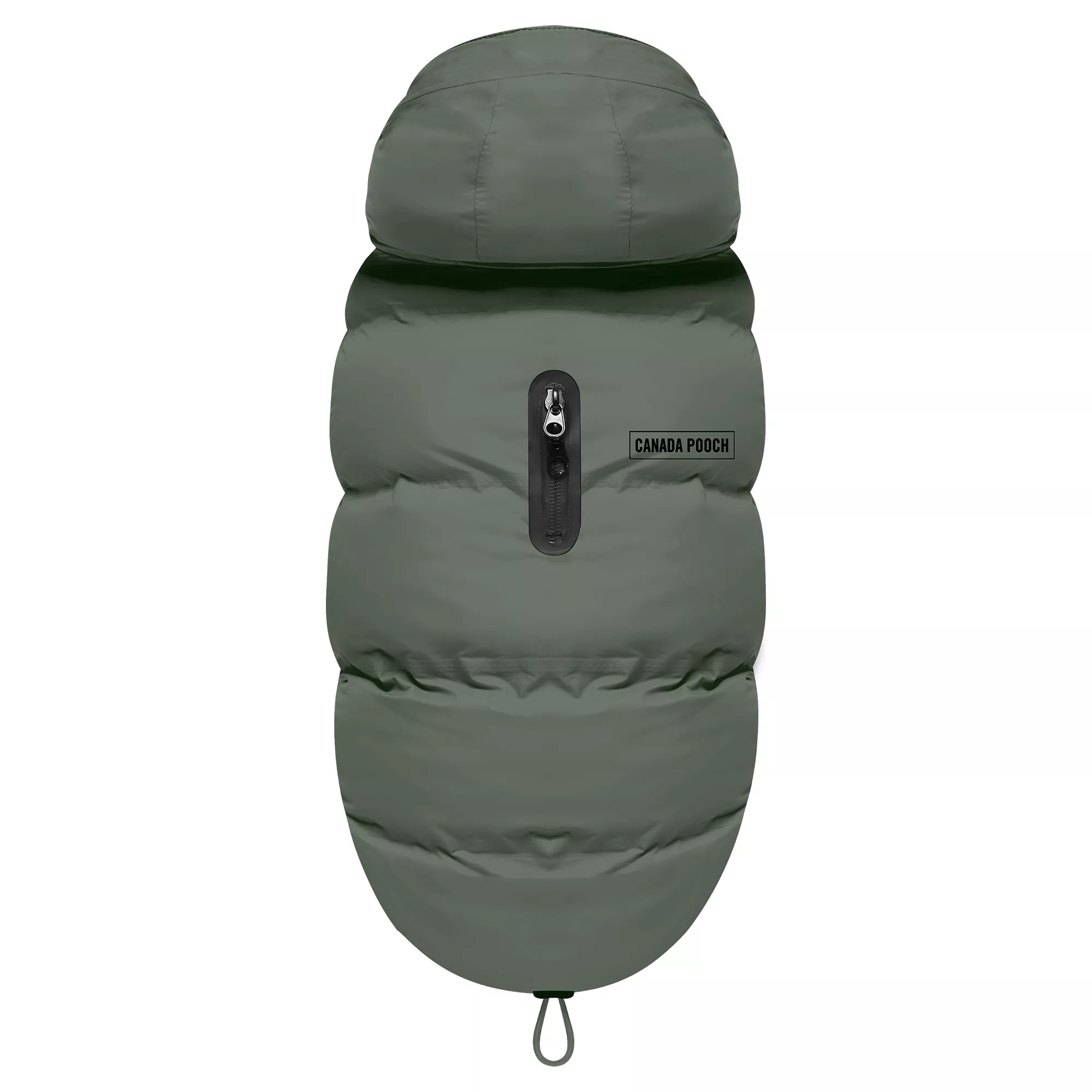 Canada Pooch Waterproof Dog Puffer Jacket - Army Green