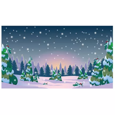 Product Merry & Bright Snowy Forest Terrarium Background Cling