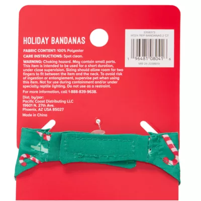 Product Merry & Bright Holiday 2-Pack Reptile Bandanas