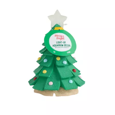 Product Merry & Bright Light Up Tree Aquarium Ornament