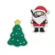 Product Merry & Bright Santa & Christmas Tree Aquarium Clings