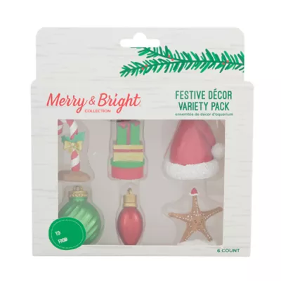 Product Merry & Bright Holiday 6-Count Mini Aquarium Ornaments