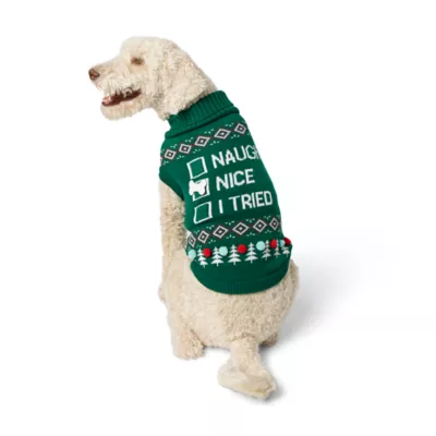 Product Merry & Bright I Tried Ugly Sweater, Dog & Cat