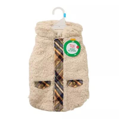 Product Merry & Bright Tan Sherpa Vest, Dog & Cat