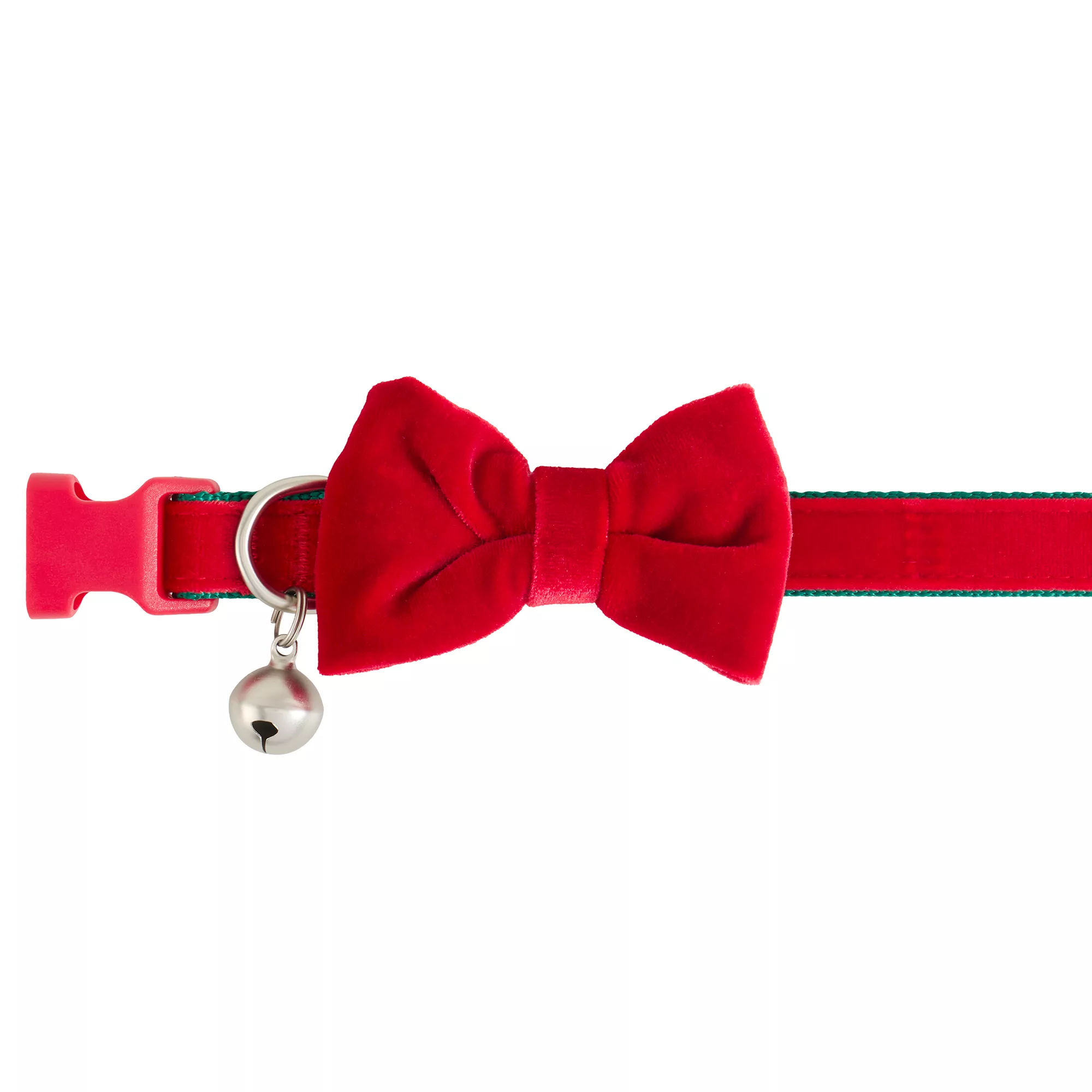 Merry & Bright&trade; Velvet Red Dog Collar