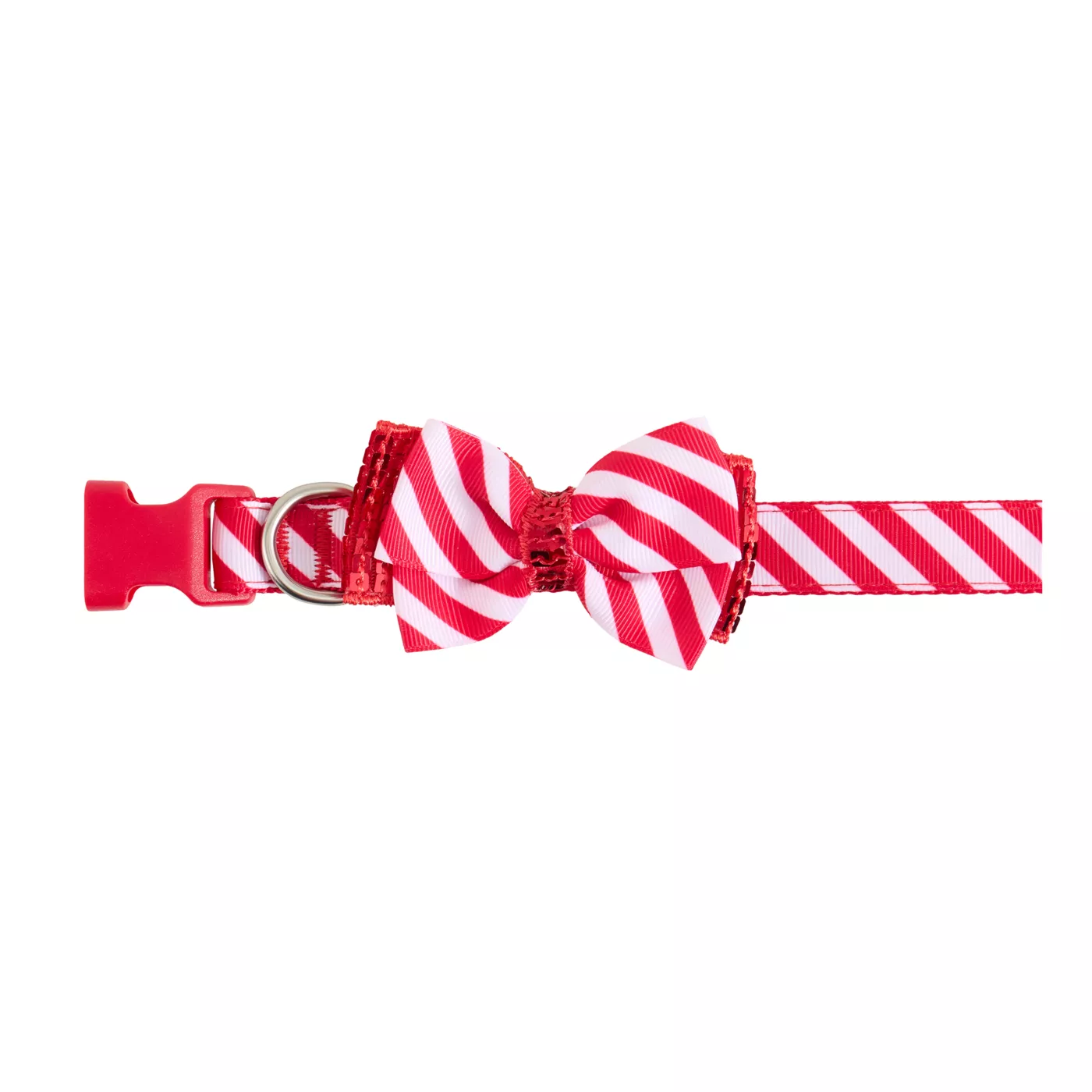 Merry Bright Candy Cane Striped Dog Collar