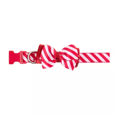 Product Merry & Bright Candy Cane Striped Dog Collar