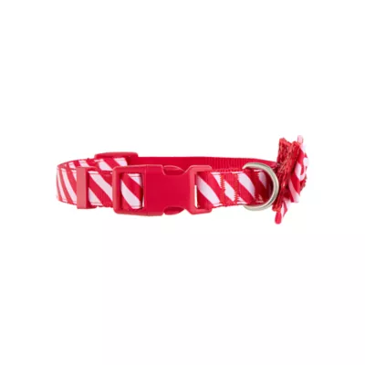 Product Merry & Bright Candy Cane Striped Dog Collar