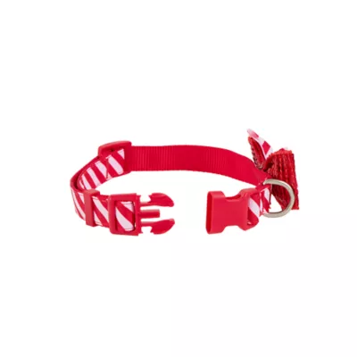 Product Merry & Bright Candy Cane Striped Dog Collar