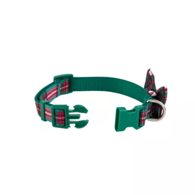 Product Merry & Bright Plaid Dog Collar