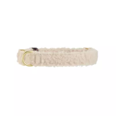 Product Merry & Bright Plaid Cream Dog Collar