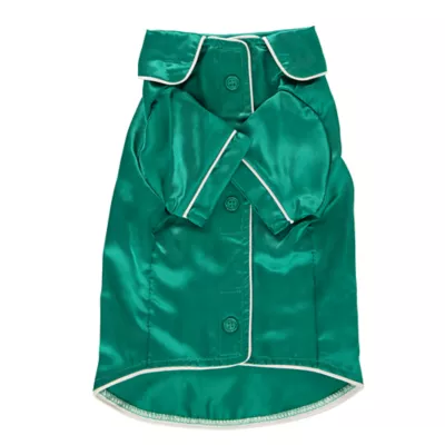 Merry & Bright™ Green Satin Pajamas, Dog & Cat - Image 3