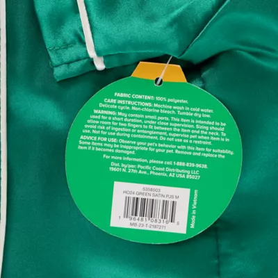 Merry & Bright™ Green Satin Pajamas, Dog & Cat - Image 8