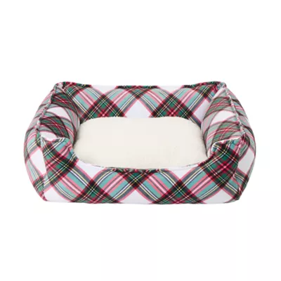 Product Merry & Bright Holiday Plaid Cuddler Dog Bed