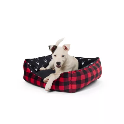 Product Merry & Bright Deerhead Cuddler Dog Bed