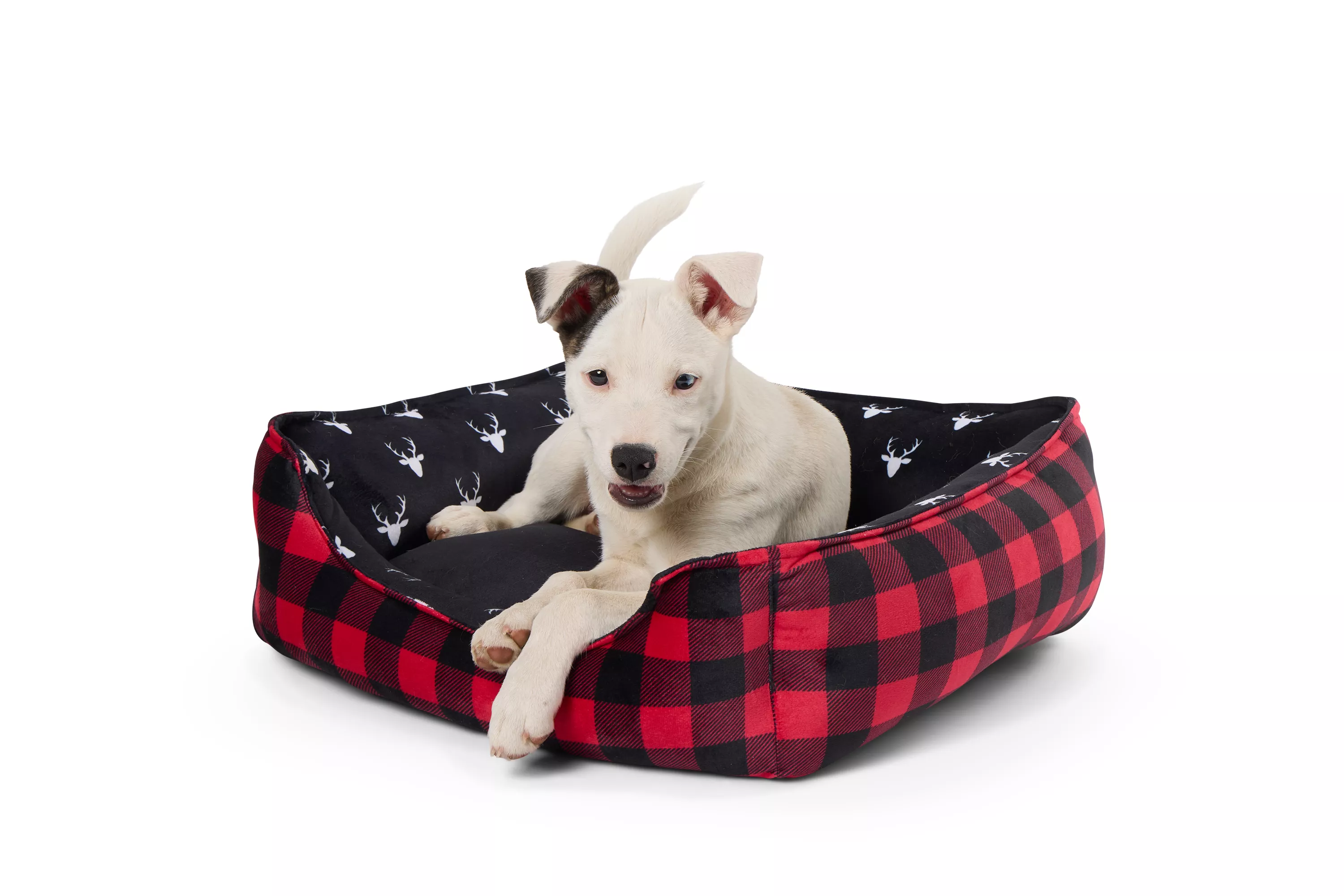 Merry & Bright&trade; Deerhead Cuddler Dog Bed