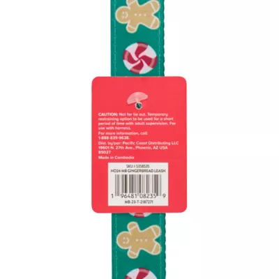 Product Merry & Bright Gingerbread Man Dog Leash