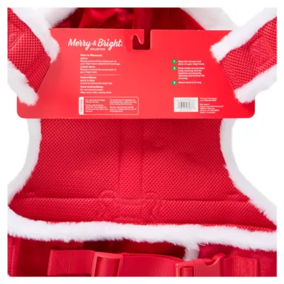 Product Merry & Bright Santa Holiday Costume Dog Harness