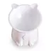 Nice Paws Titled and Elevated Cat Bowl - Recycled Plastic, White image thumbnail 2
