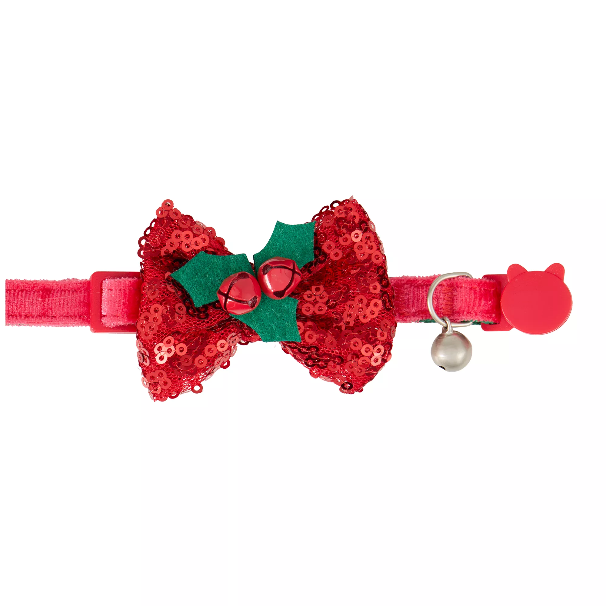 Merry & Bright&trade; Red with Bow Kitten/Cat Collar