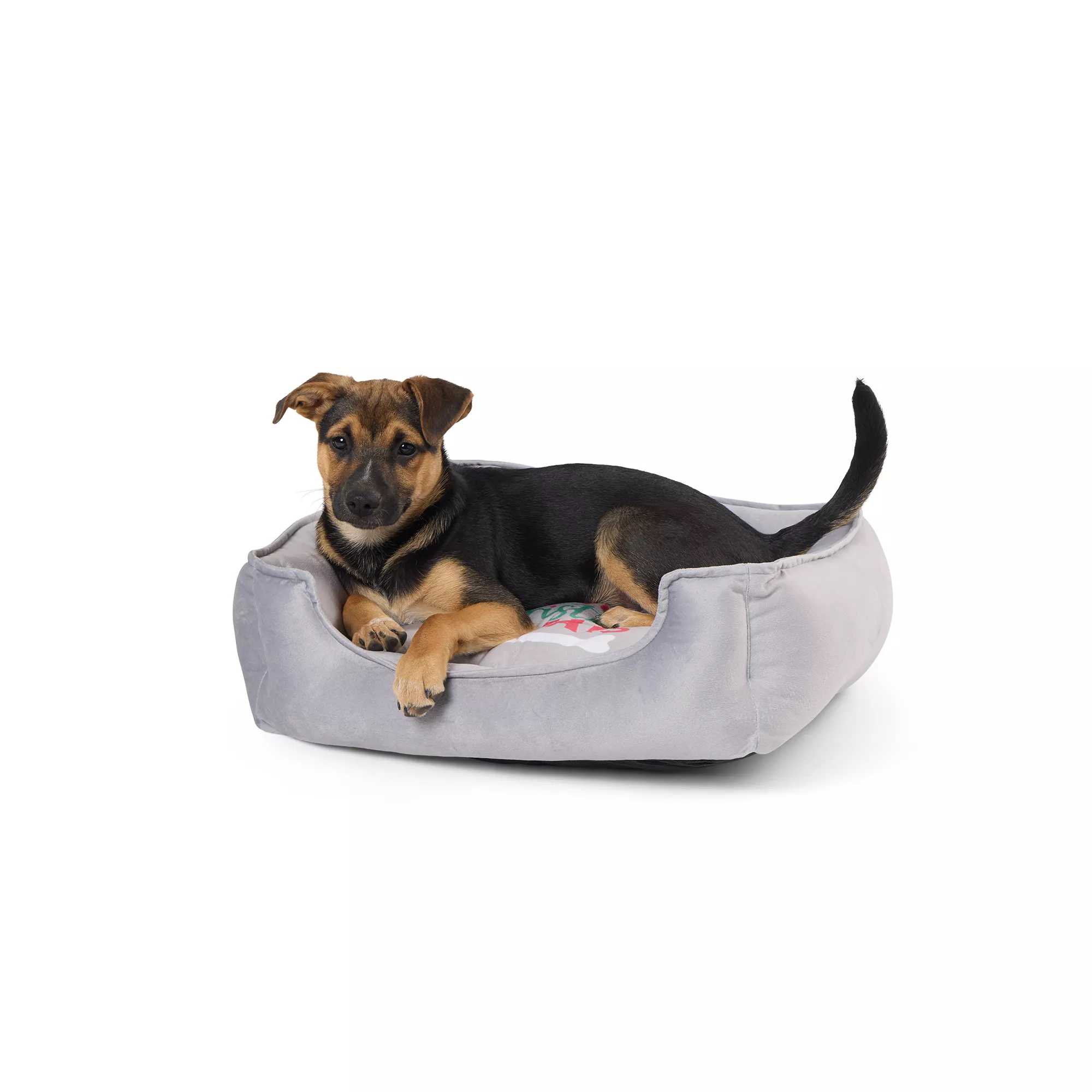 Merry & Bright Christmas Treat Cuddler Dog Bed