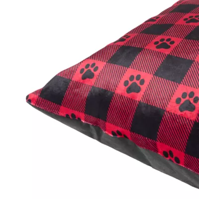 Product Merry & Bright Plaid Paws Pillow Dog Bed