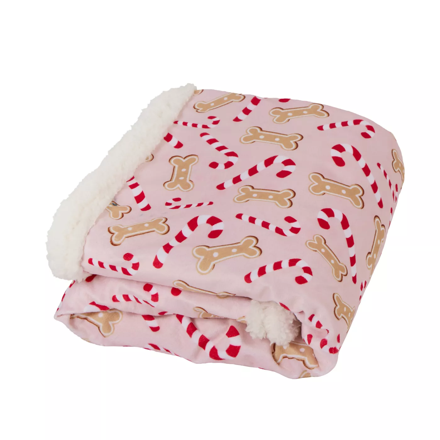 Merry Bright Candy Cane Pet Blanket