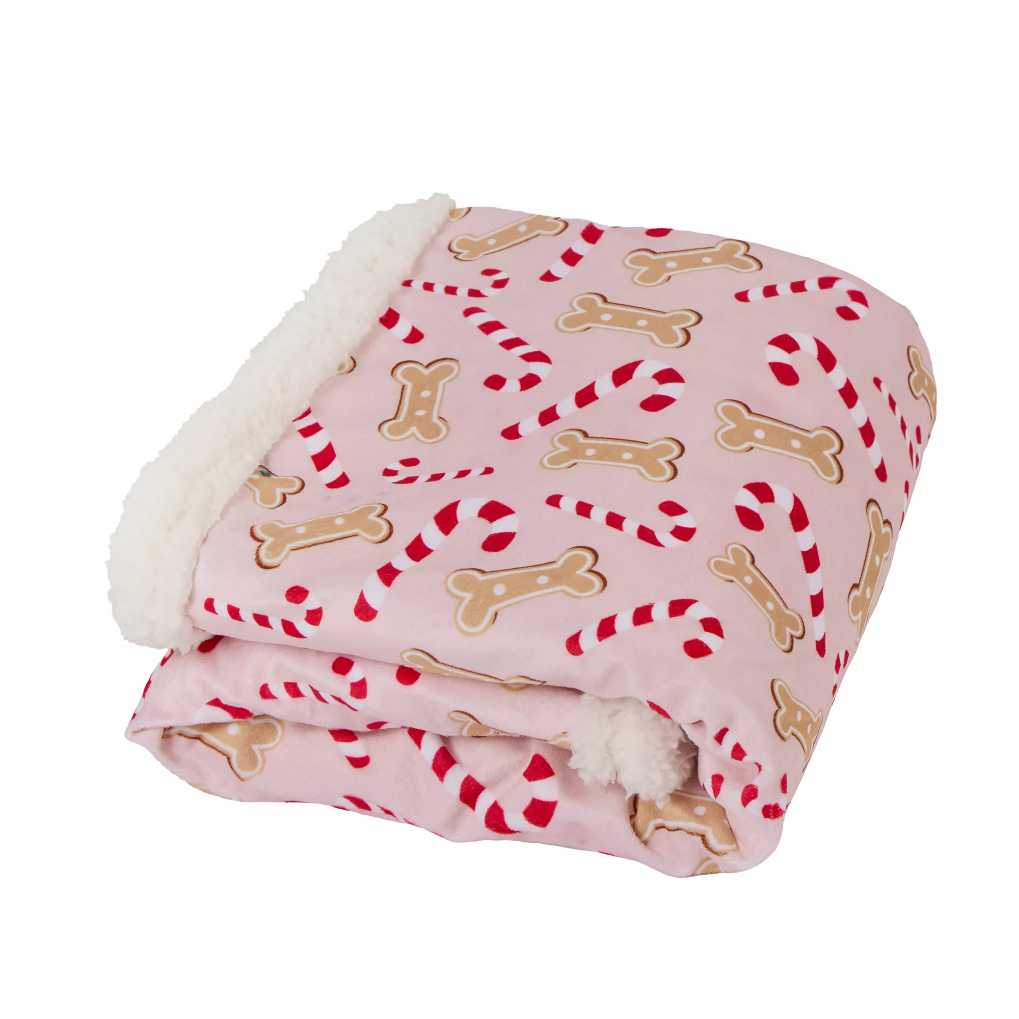 Merry & Bright&trade; Candy Cane Pet Blanket