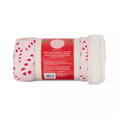 Product Merry & Bright Candy Cane Pet Blanket