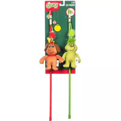 Product Dr. Seuss How the Grinch Stole Christmas 2-piece Catnip Wand Cat Toy