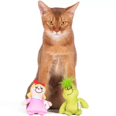 Product How the Grinch Stole Christmas! Holiday Cat Plush Toy 2 Count