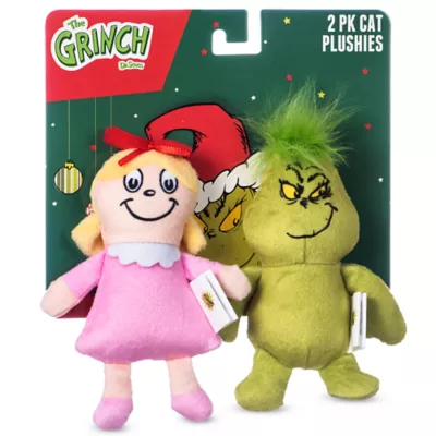 Product How the Grinch Stole Christmas! Holiday Cat Plush Toy 2 Count