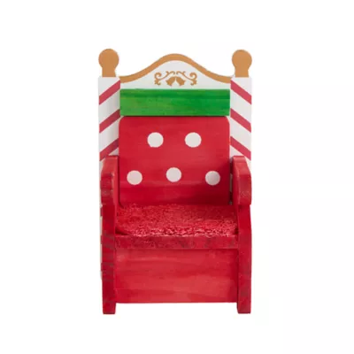 Product Merry & Bright Small Pet Santa Chair Wood Chew